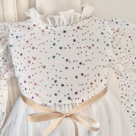 [予約] Little Angel Dress& Headband set (White)/ Mini Recipe