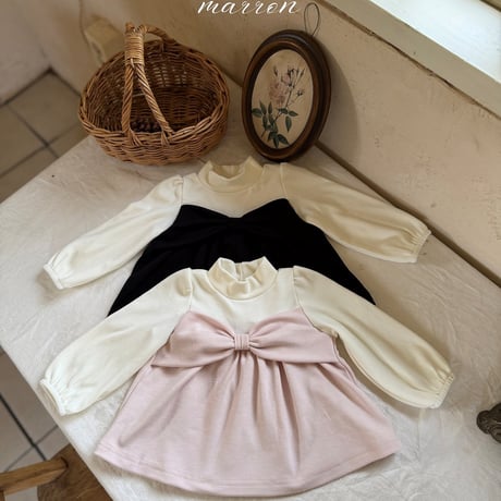 [予約] Ribbon T-shirt/ marron