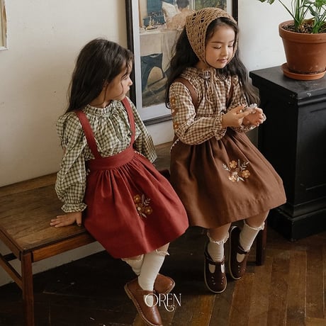[予約] Autumn Bloom Skirt/ OREN by Hibyebebe