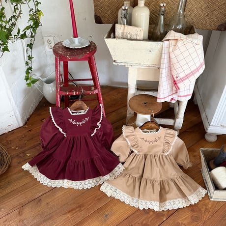 [予約] Bouquet Dress/ marron