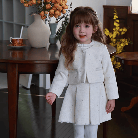 [予約] Ivory Jewel Jacket & Skirt Set