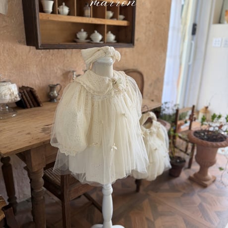 [予約] Anna Dress (brooch not included)/ marron