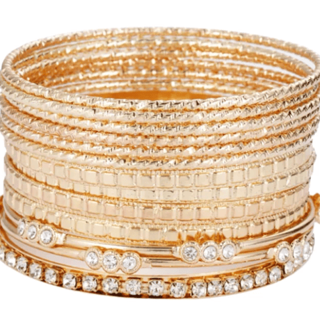 [予約] Golden Layered Bangle Set