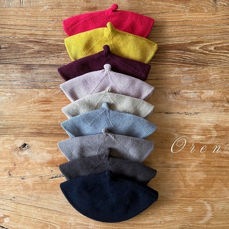 [予約] Blanc knit beret/ OREN by Hibyebebe