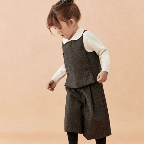 [予約] London Herringbone Vest & Culotte Set