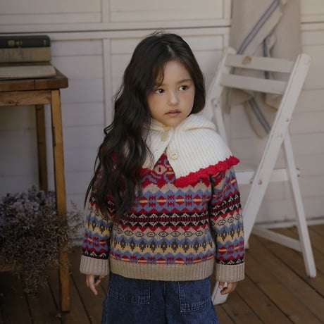[予約] Adeline Multi-Wool Knit Sweater(+Mom)/ OREN by Hibyebebe