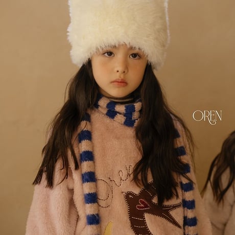 [予約]Cat Faux Fur Beanie/ OREN by Hibyebebe