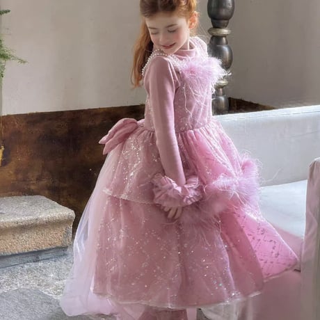[予約] Pink Blush Feather Dress + T-shirt