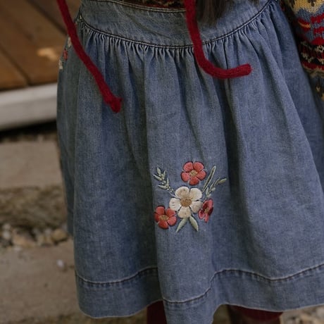 [予約] Blue May Pinafore Dress/ OREN by Hibyebebe