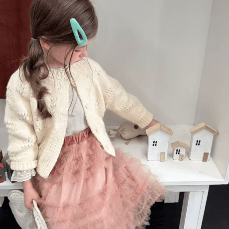 [予約] Flora punching knit cardigan/ aiai