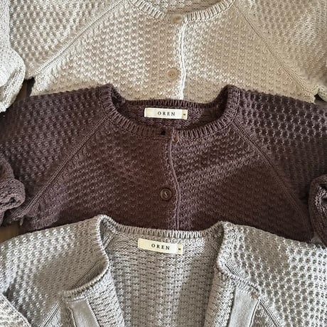 [予約]Bruno Knit Set (Cardigan + Overalls)/ OREN by Hibyebebe