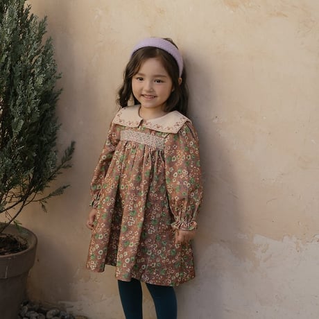 [予約] Bonjour Square Collar Dress/ OREN by Hibyebebe