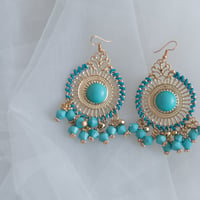 [予約] Turquoise Oasis Chandelier Earrings