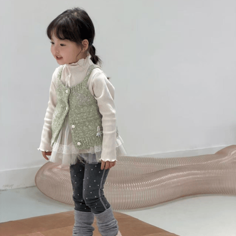 [予約] Dot leg warmer leggings/ aiai