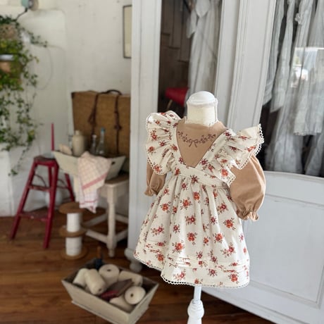 [予約] Flower Apron/ marron