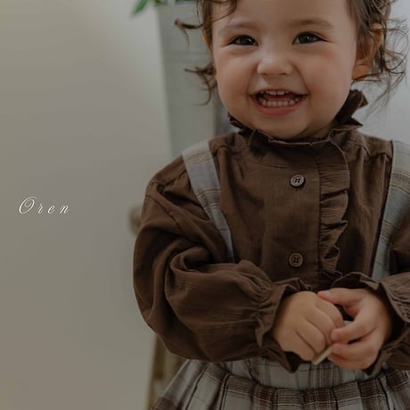 [予約] Leah Frill Blouse/ OREN by Hibyebebe