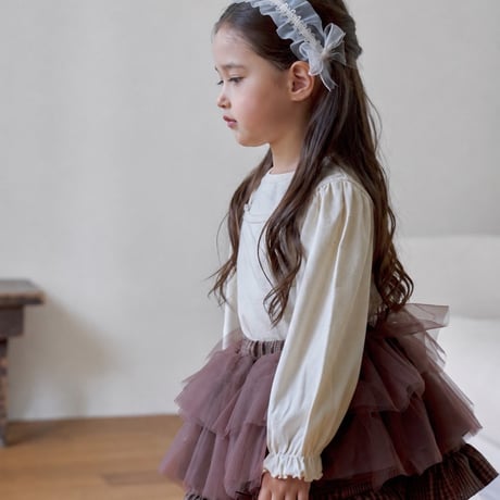 [予約] Candy Ribbon Headband/ marron
