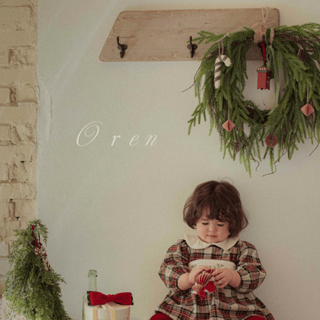 [予約] Noelia Check Suit (Bebe) / OREN by Hibyebebe
