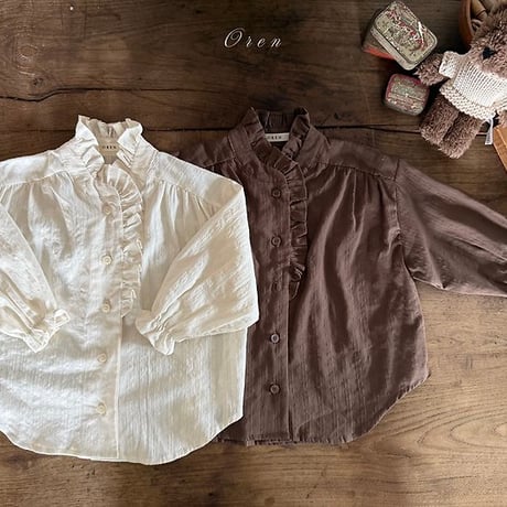 [予約] Leah Frill Blouse (Mom)/ OREN by Hibyebebe