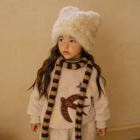 [予約]Cat Faux Fur Beanie/ OREN by Hibyebebe