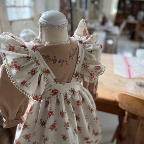 [予約] Flower Apron/ marron