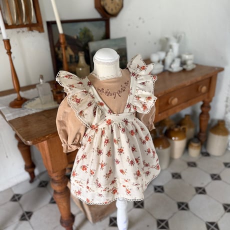 [予約] Flower Apron/ marron