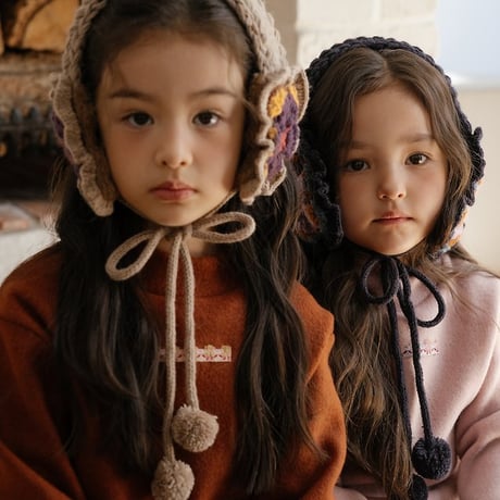 [予約] Tizy Flower Knit Headband/ OREN by Hibyebebe