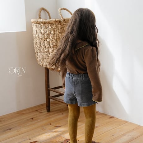 [予約] Bella Embroidered Culottes Pants/ OREN by Hibyebebe