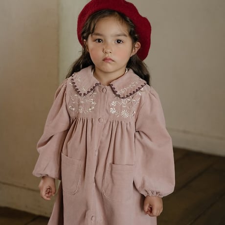 [予約] Camille corduroy dress/ OREN by Hibyebebe