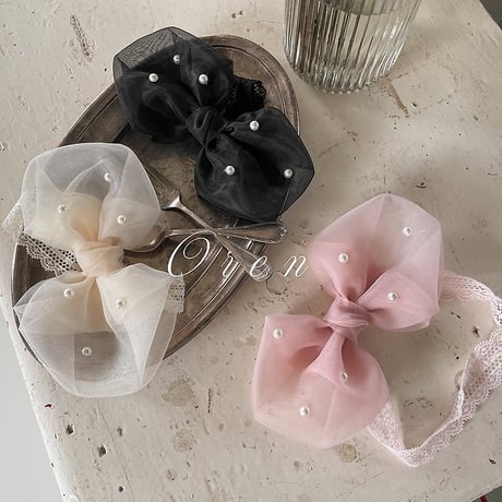 [予約] Marianne Pearl Headband / OREN by Hibyebebe