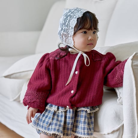 [予約] Checked Tiered Dress/ marron