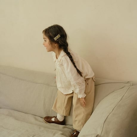 [予約] Honey Beige Blouse/ OREN by Hibyebebe