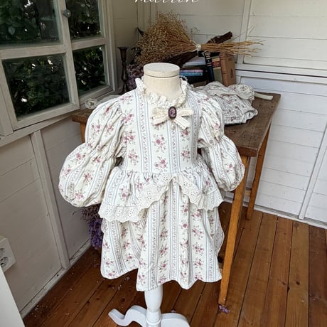 [予約] Happy Dress (brooch not included)/ marron
