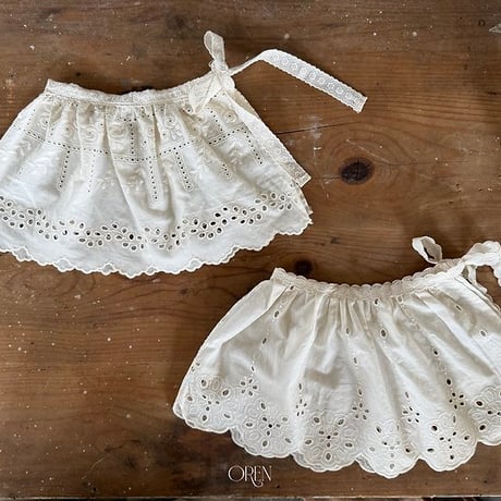 [予約] Olive + Garden Lace Apron/ OREN by Hibyebebe