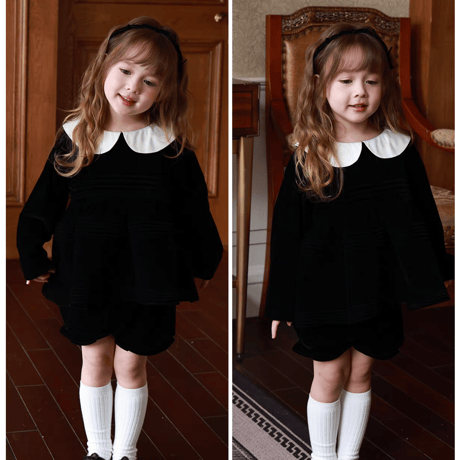 [予約] Storybook Collar Top & Shorts Set