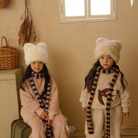 [予約] Ambre Striped muffler/ OREN by Hibyebebe