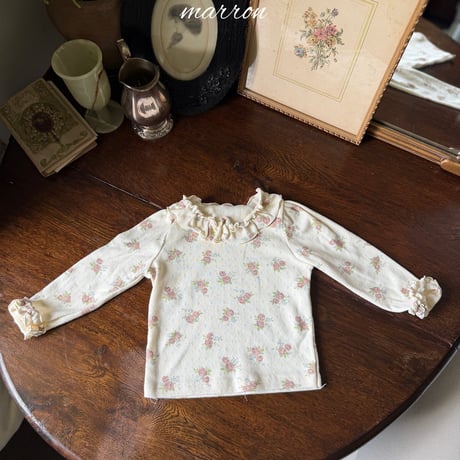 [予約] Rose Eyelet T-Shirt/ marron