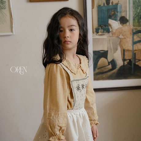 [予約] Olive + Garden Lace Apron/ OREN by Hibyebebe
