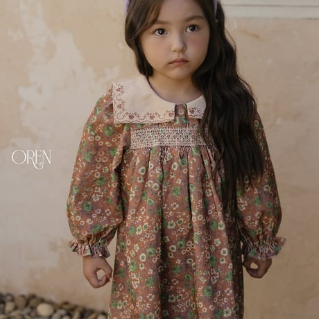 [予約] Bonjour Square Collar Dress/ OREN by Hibyebebe