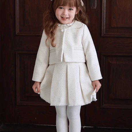 [予約] Ivory Jewel Jacket & Skirt Set