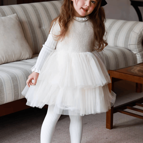 [予約] Alabaster Tiered Tulle Dress