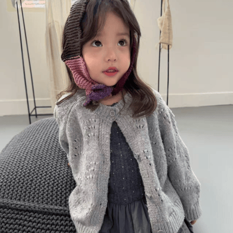 [予約] Flora punching knit cardigan/ aiai