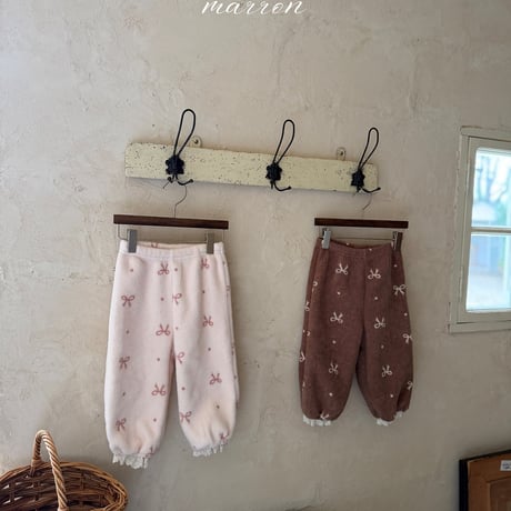 [予約] Ribbon Pants/ marron