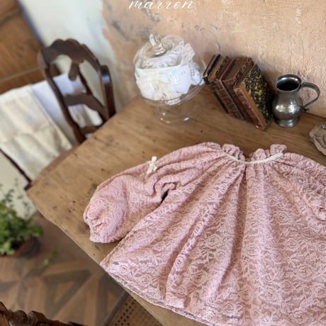 [予約] Lace blouse/ marron