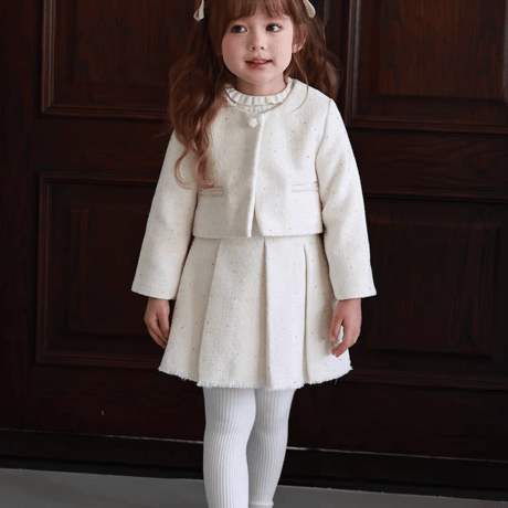 [予約] Ivory Jewel Jacket & Skirt Set
