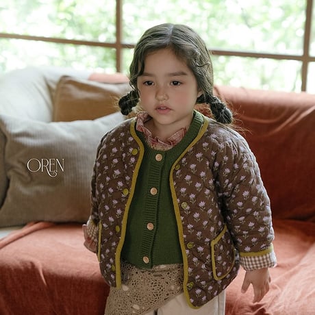 [予約] Breeze Check Padded Jacket (3oz)/ OREN by Hibyebebe