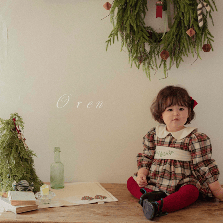 [予約] Noelia Check Suit (Bebe) / OREN by Hibyebebe