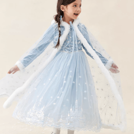[予約] Ice Palace Princess Dress + Cape SET