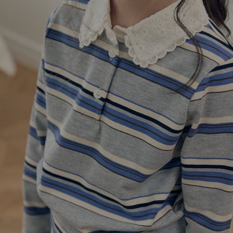 [予約] Lavieen Collar T-shirt/ Roa