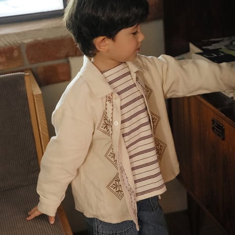 [予約] Edwin Embroidered Shirt/ OREN by Hibyebebe